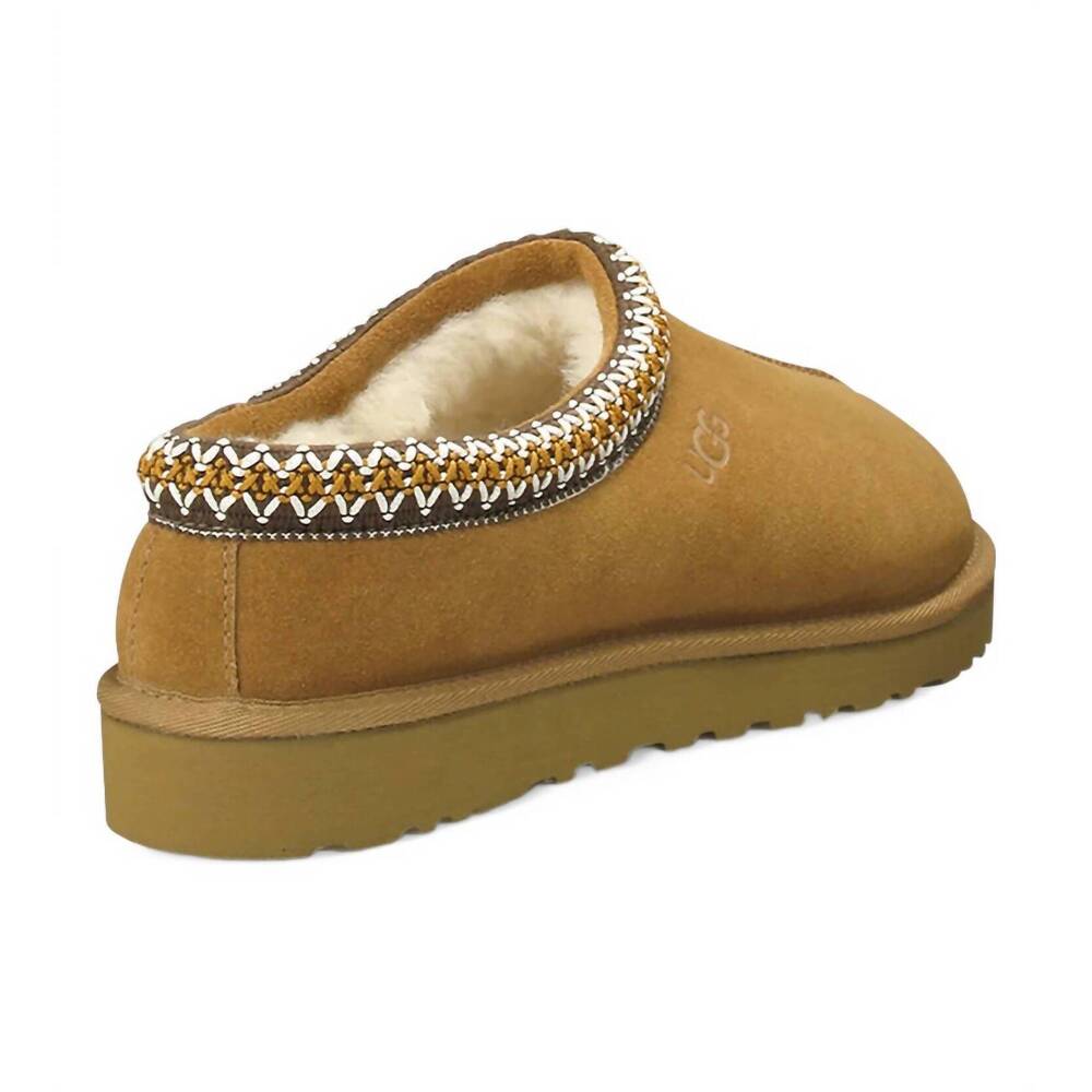 NEW UGG men's tasman suede slippers in chestnut - Picture 3 of 5